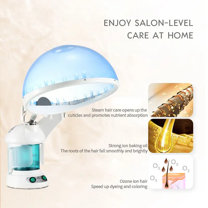 Professional 2-in-1 Deep Cleansing For Spa And Salon Portable Nano Ionic Face Hair Steam Machine Ozone Facial Steamer