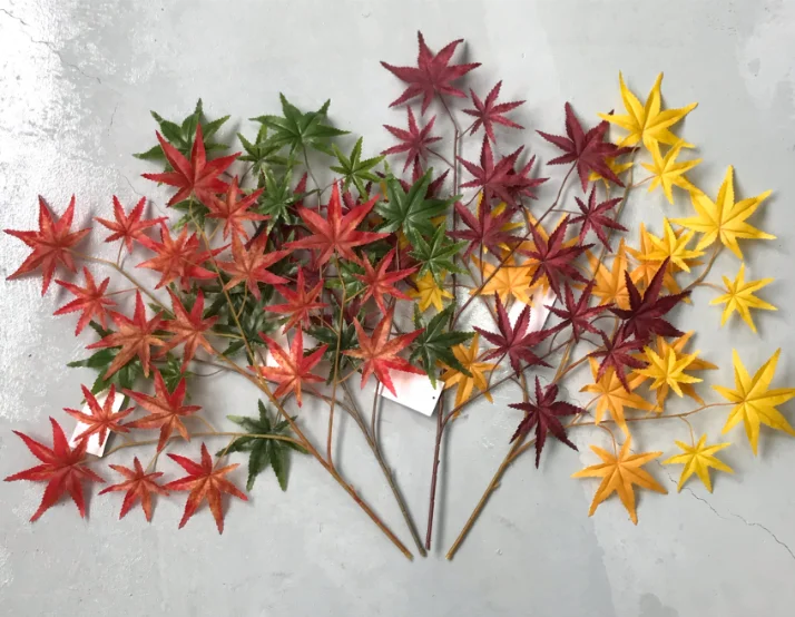 Wholesale in large quantities red  green Crimson  yellow maple leaves superior quality