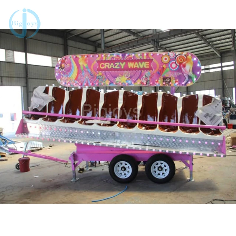 Fairground Portable Crazy Wave Rides Trailer Mini Miami Ride Children Amusement Park Rides For Sale