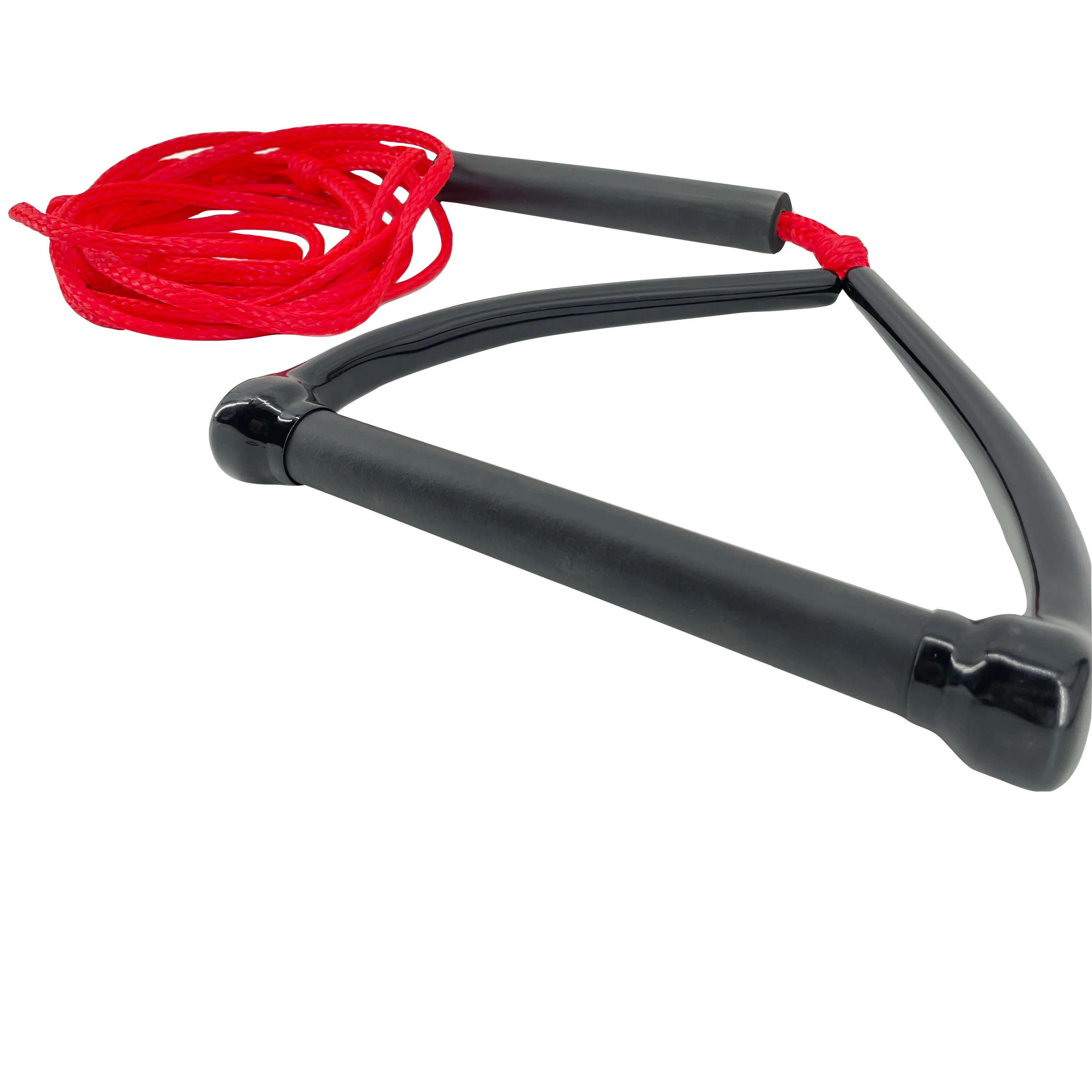 25ft 2200lbs Red Water Ski Rope Hollow Braided 100% New PE Surfing Line Wakeboard Rope with 12in NBR Handle