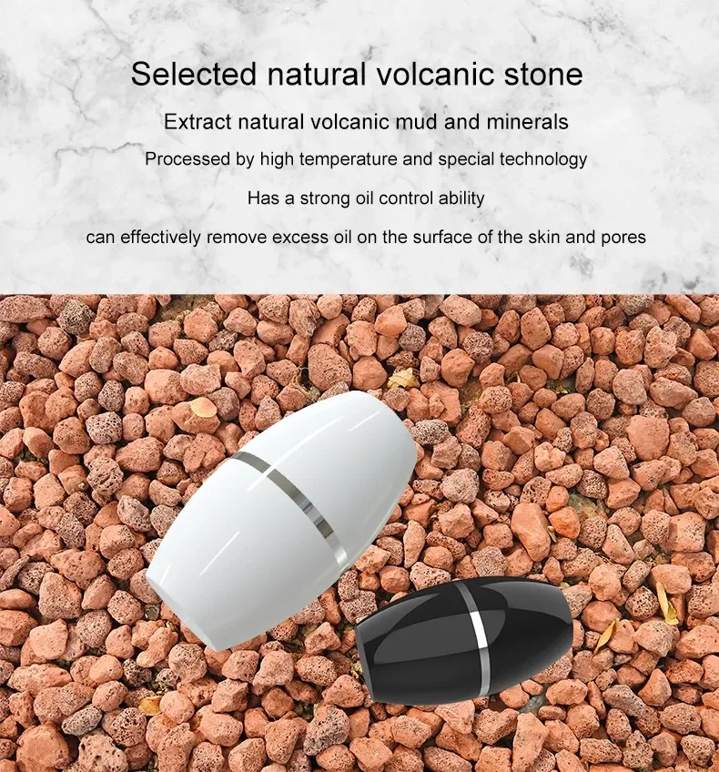 Facial Skincare Tool Facial Oil Absorbing Volcanic Roller Washable Portable Face Oil Control Volcanic Oil Absorbing Roller