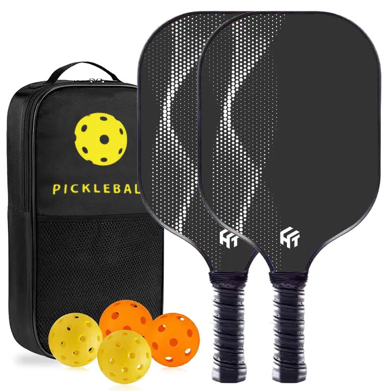 USAPA approved professional custom 2 paddle 4 balls 1 bag 1 box fiberglass graphite Pickleball paddle cover novice practice gift