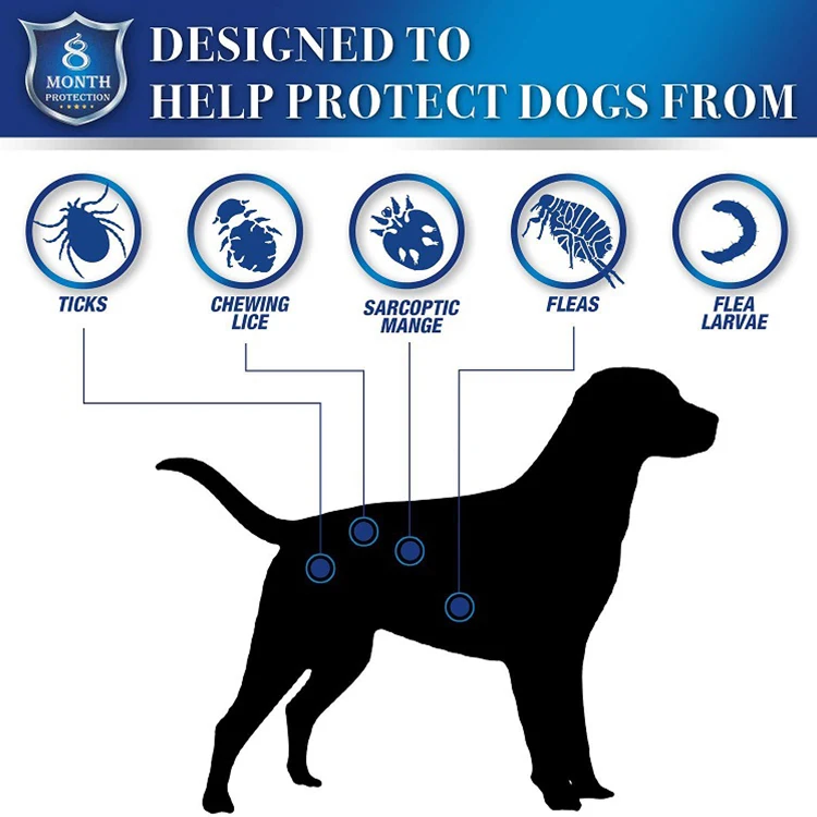 Long lasting flea & tick prevention collar waterproof dog tick and flea collar