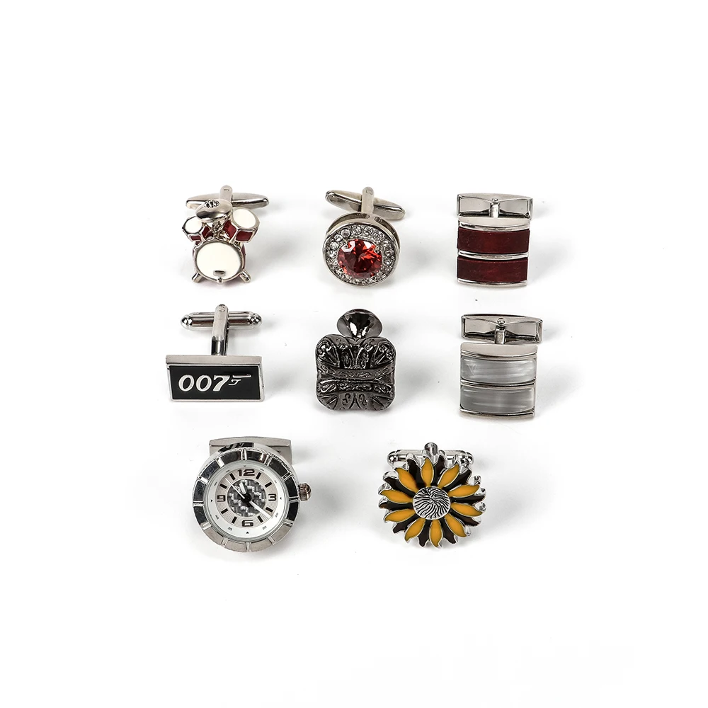 Personalized Rose Gold Sterling Silver Men Round Letter Shirt Cufflinks