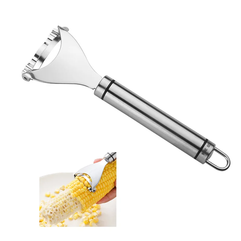 Corn Stripper Cob Slicer Peeler Thresher Tool Corn Cobber Corn Zipper Stainless Steel Vegetable Peeler And Kernel Cutter