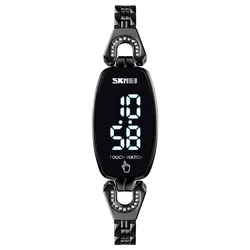 Original hand touch ladies wristwatch Skmei 1588 luxury led light display digital movement women