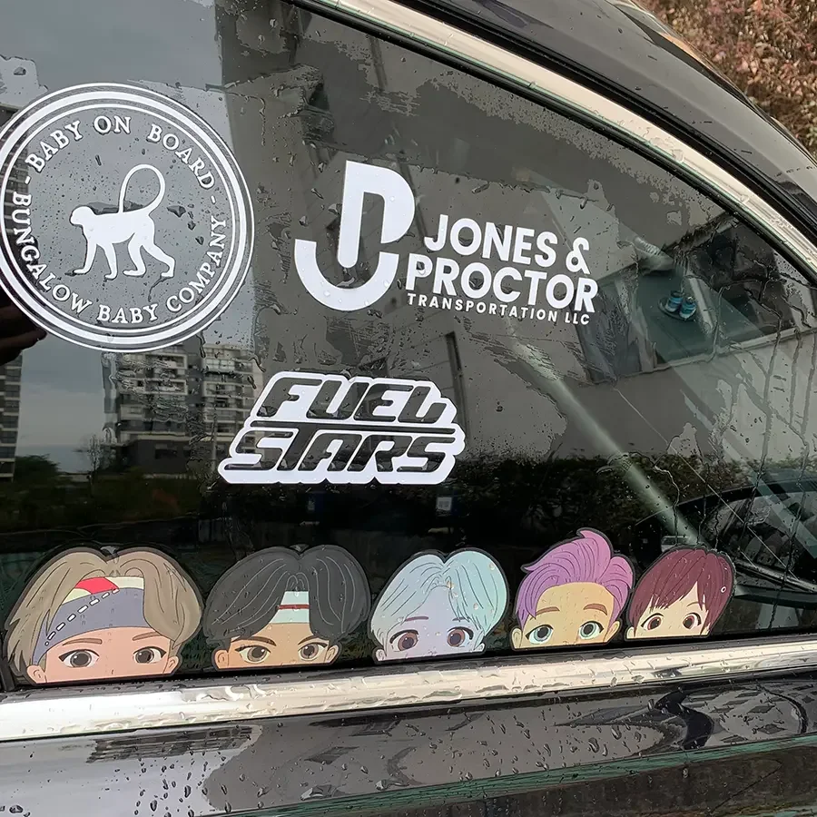 Custom Weatherproof Die Cut Logo Window Sticker Lettering Decals New design Transfer Windshield Bumper Vinyl Car Sticker