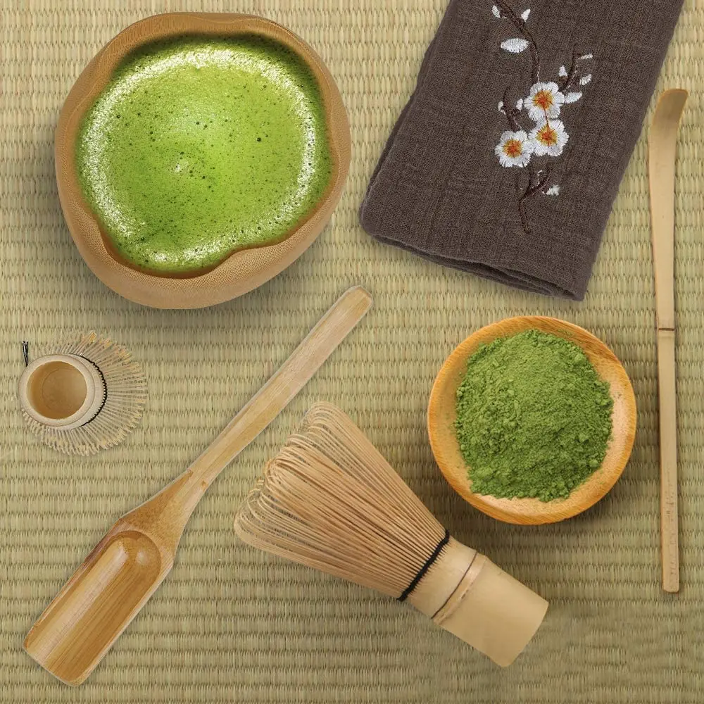 Traditional Matcha Tea Set Bamboo Matcha Brush Stirrer for Matcha Starter Set Paper box