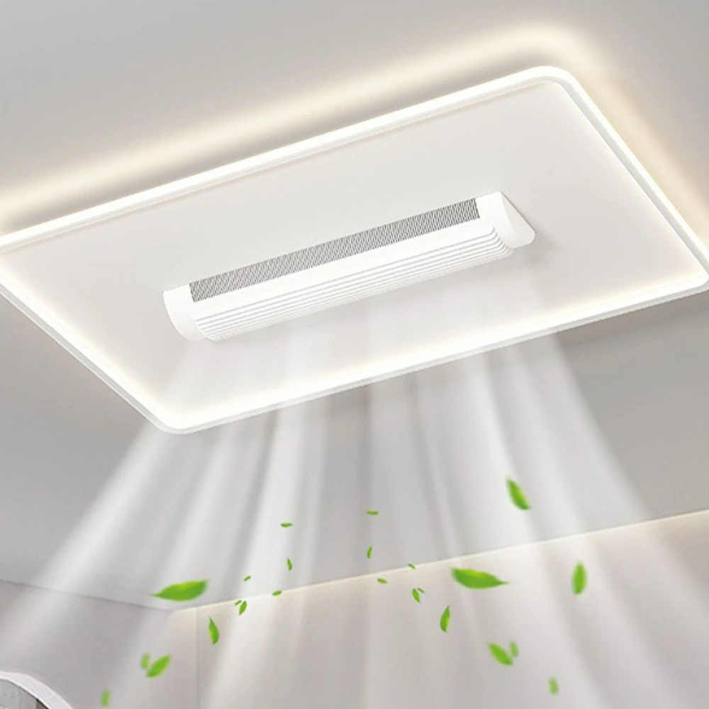 The fourth generation of new bladeless fan ceiling light full spectrum wind quiet offline voice fan light