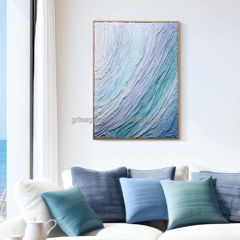 EAGLEGIFTS Quadri Arte Moderna Design 3D Textured Fabric Art Print Interior Paintings Wall Decorations for Home Living Room