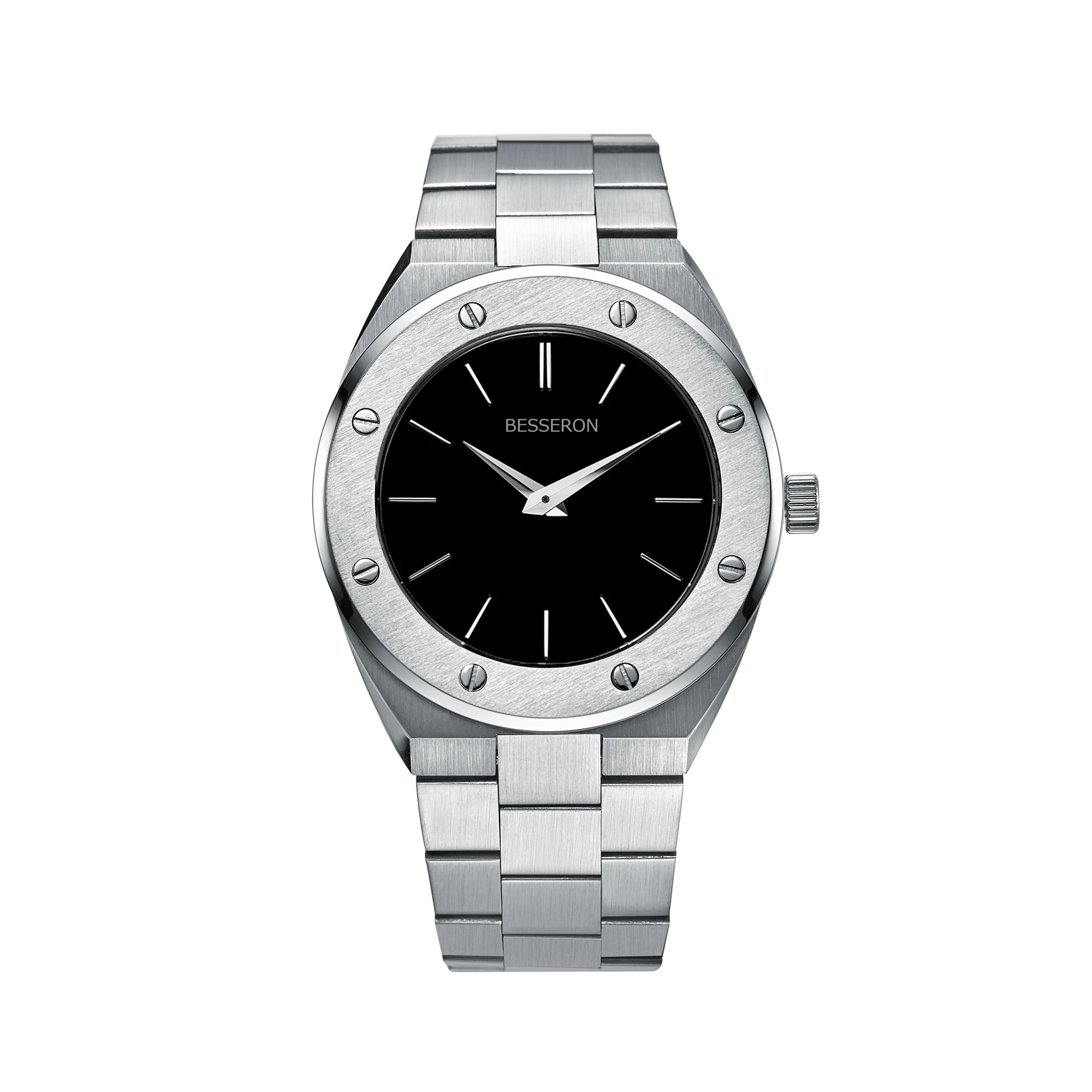 Мужские наручные часы BESSERON полностью прочные из нержавеющей стали 316L с отражающим синим светом брендовые роскошные мужские новинка 2020