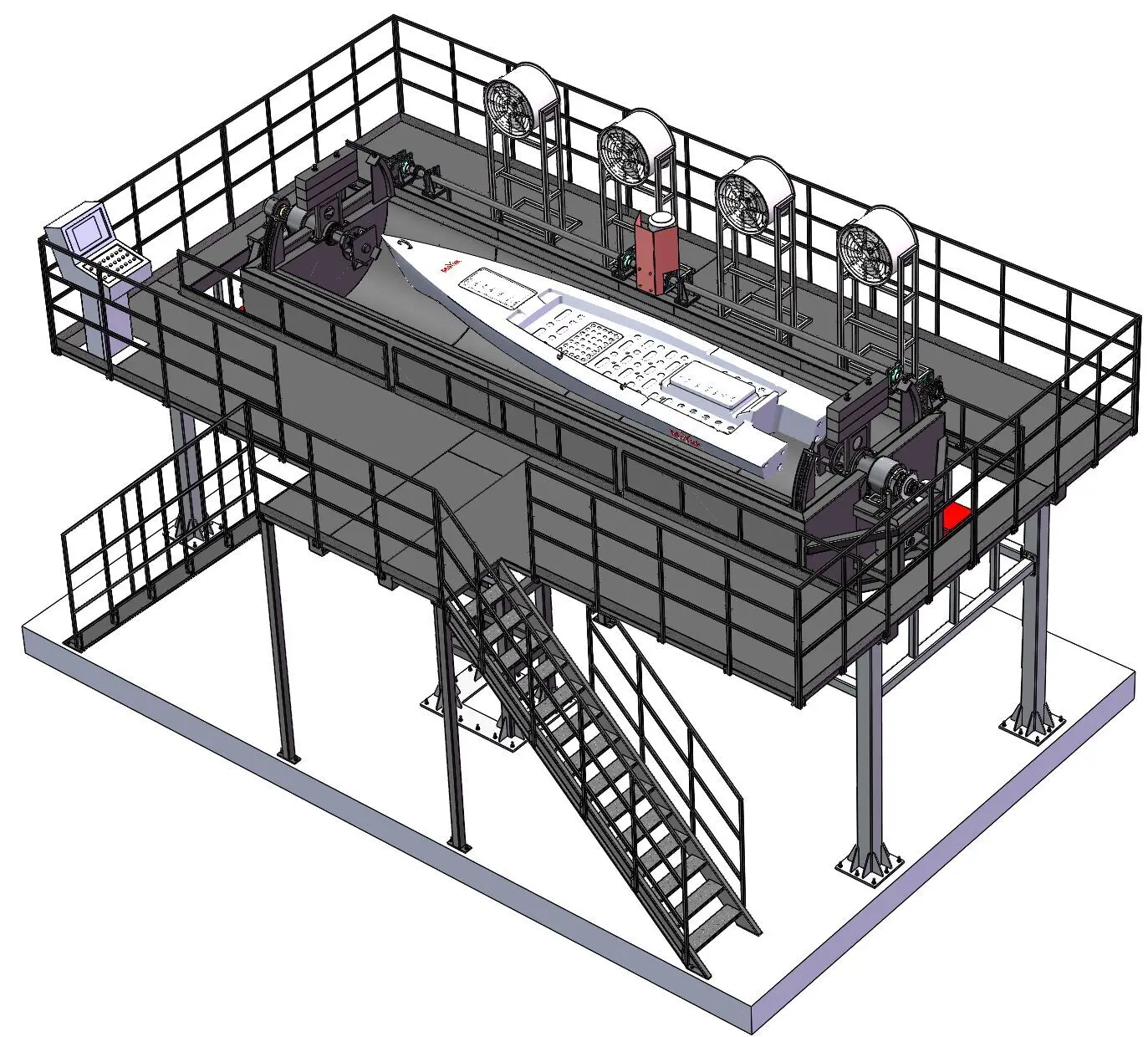 Rising Sun plastic kayak and catamaran making rotomolding machine