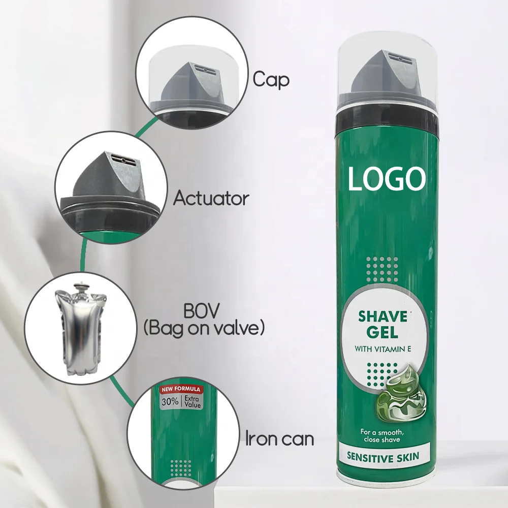 Private Label Wholesale Shaving Cream Sensitive Skins Aloe Gel Foam Support Men Shave