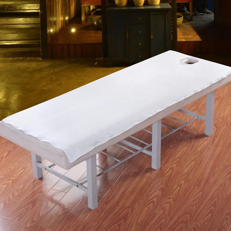 Одноразовая Нетканая кровать, только маслостойкая дышащая спа перфорированная простыня, плоская простыня геометрической формы, простой нетканый материал один раз 50