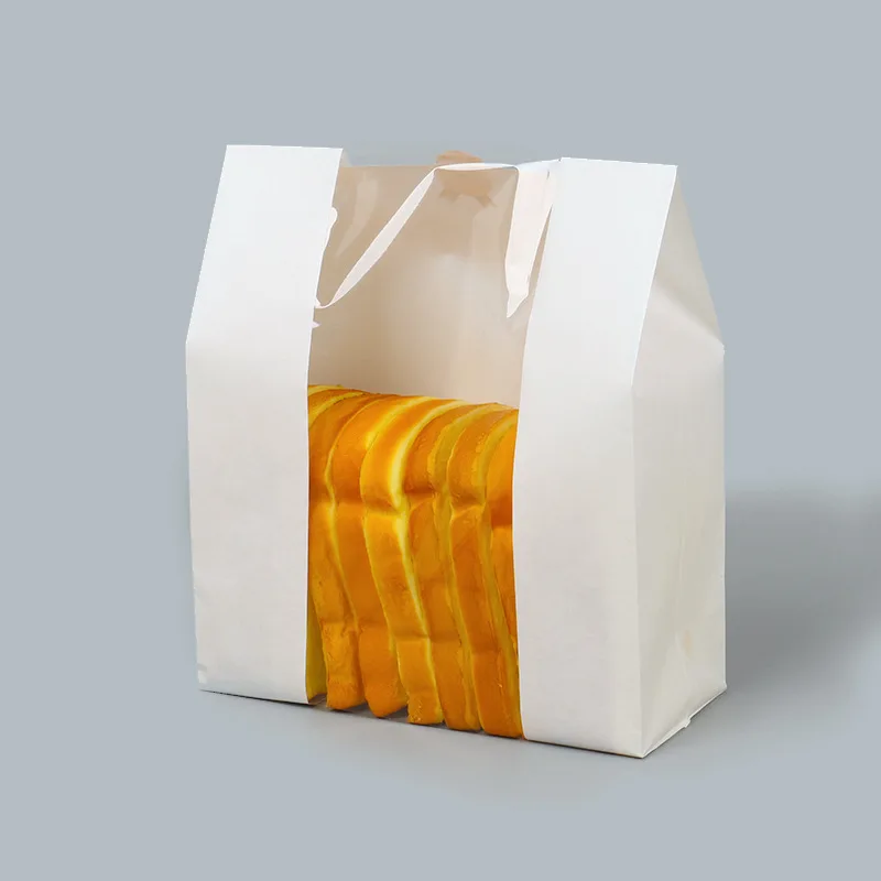 Recycled Kraft paper bag for toast grease proofing