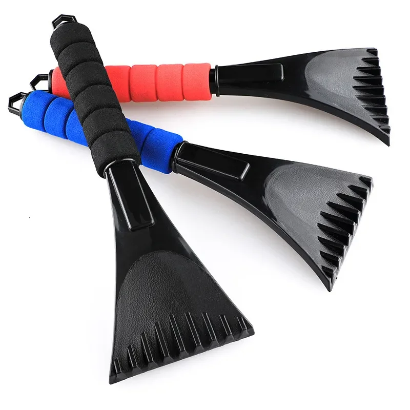 Custom Cheap Portable Plastic Car Ice Scraper Winter Snow Clean Windshield Scrapers with Soft Handle
