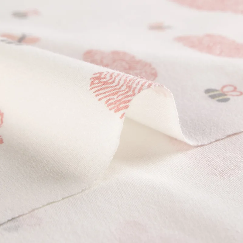 Custom Digital Printed Knit Printing Plain Coloured 95% Cotton 5% Spandex Fabric For Clothing