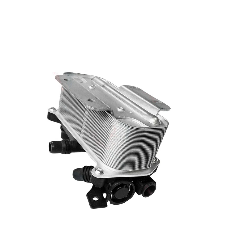 Aluminum Transmission Engine Oil Cooler Kit housing For 17217638582