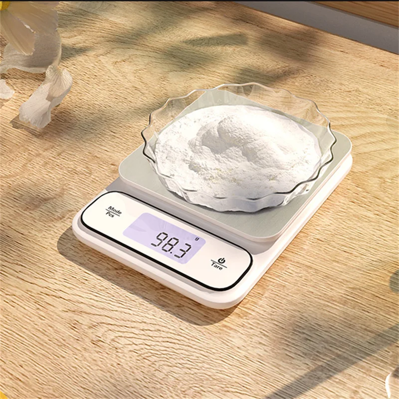 Waterproof Kitchen Scale USB Rechargeable Electronic Balance 0.1g/1g  3kg/5kg/10kg