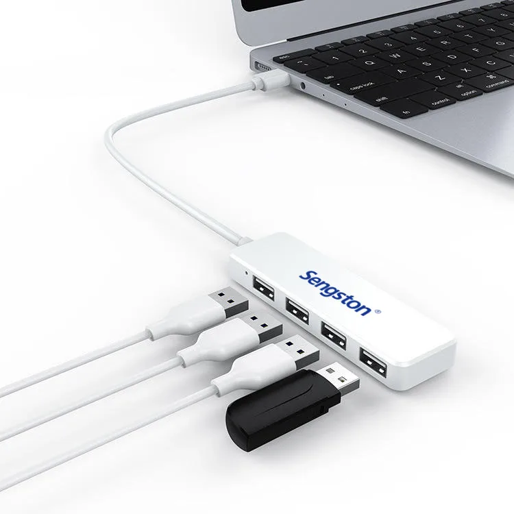 4 in 1 USB HUB 2.0 External 4 Port USB Splitter with micro USB charge for Laptop
