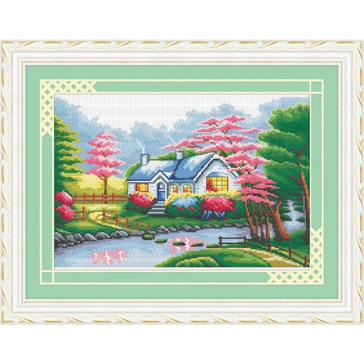
Wholesale Needlework Folk Craft Beginner Kits Fabric Cross-stitch Craft DIY Kits Embroidery Kit 