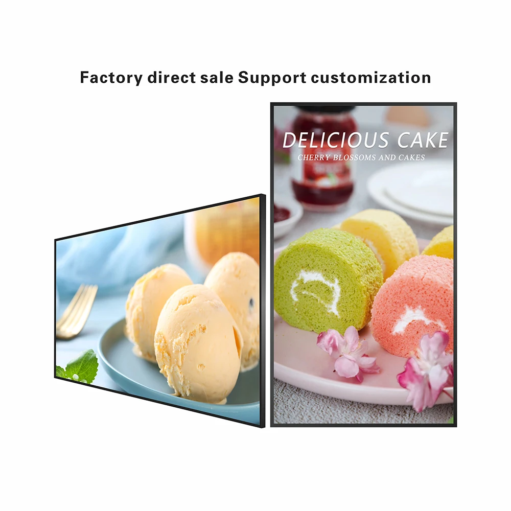 43-inch flat wall hanging advertising machine electronic class brand elevator wall display is called the number plate