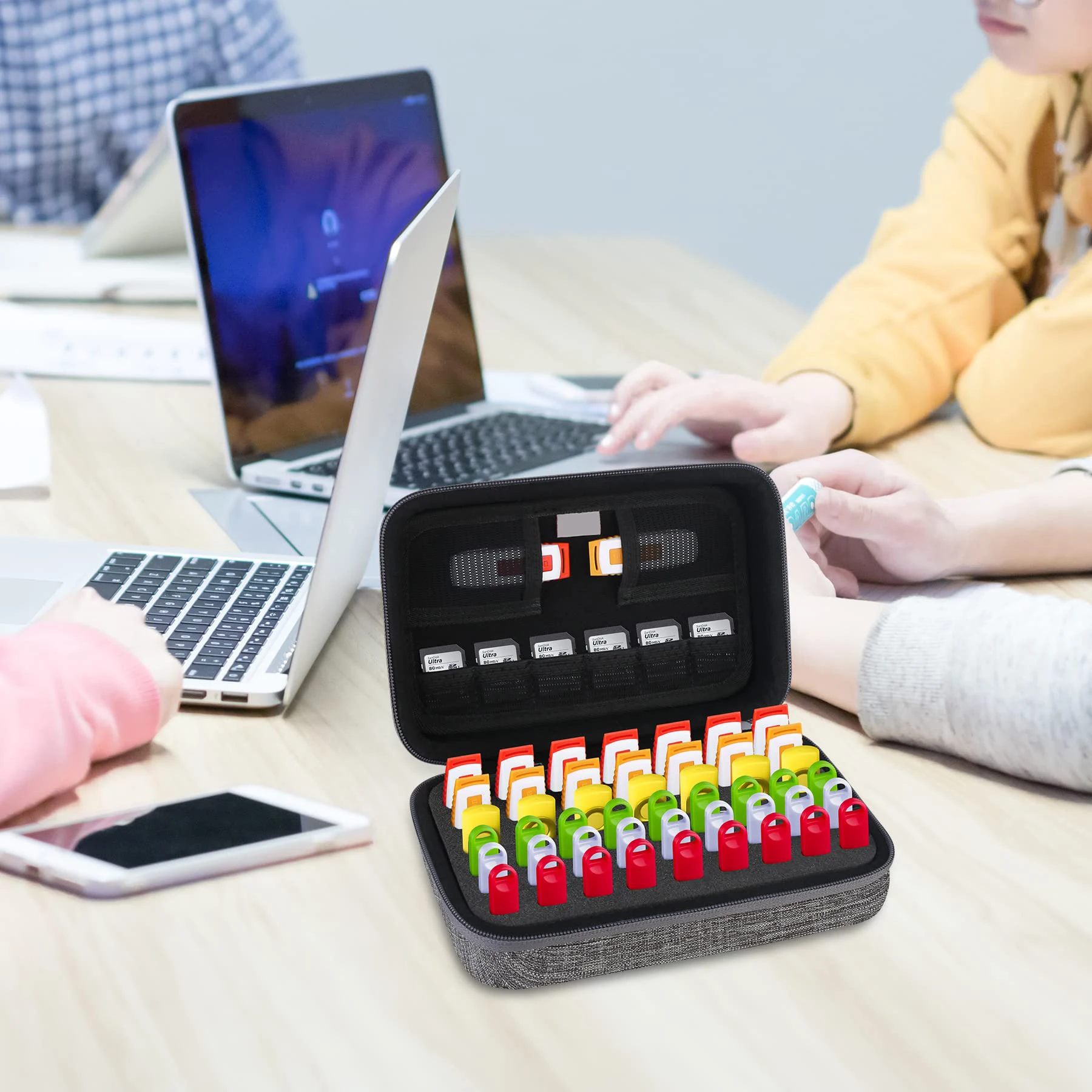 USB Flash Drive Case Organizer SD Cards Thumb Drive Memory Card Holder for  Memory Micro Cards Bag