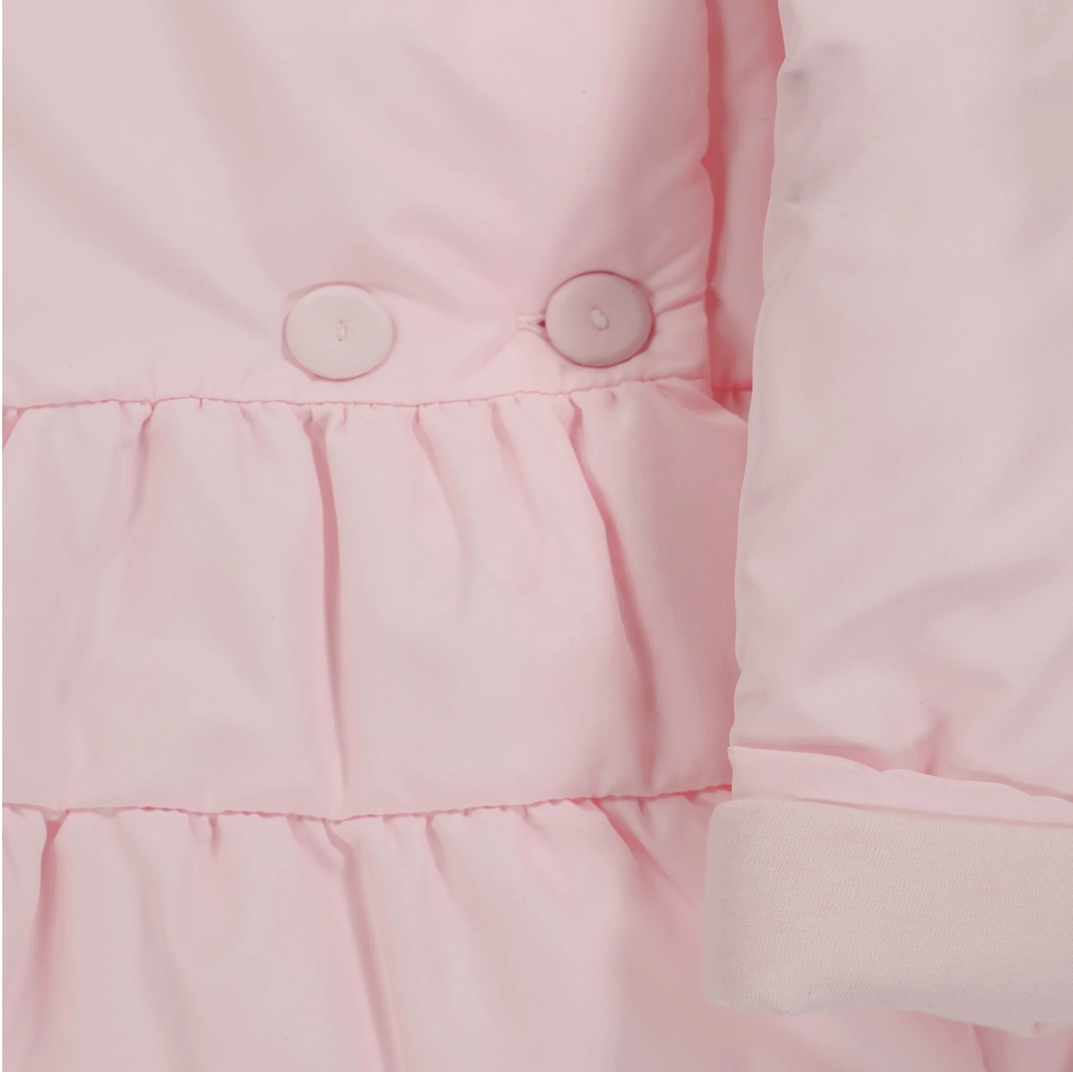 High quality baby bright pink colorway  hooded coat baby puffer coats outwear 100% cotton