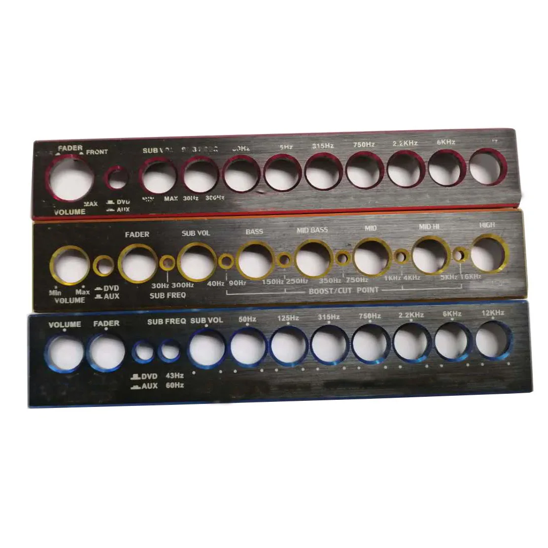 custom oem  cnc machining service milling aluminum disk front panel car equalizer motor box enclosure front plate