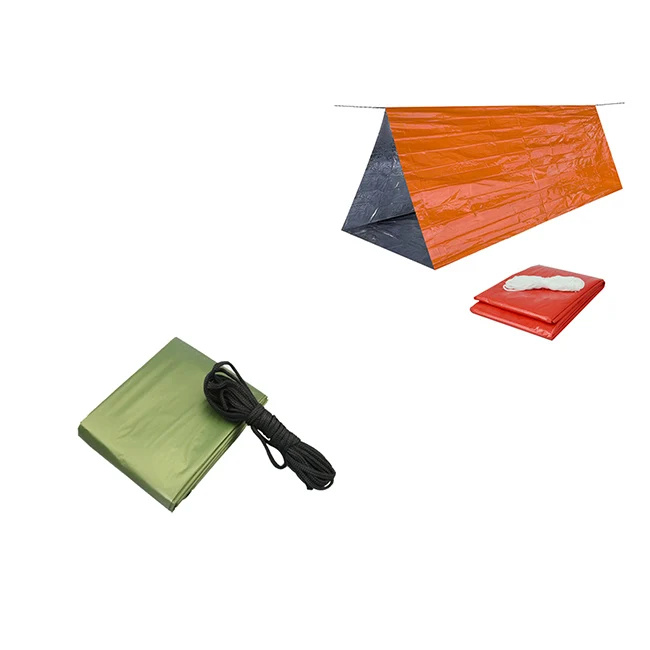 High-visibility Colored Mylar Tent Shelter and Warming Thermal Emergency Foil Tent Shelter with Space Tent Shelter Factory Price