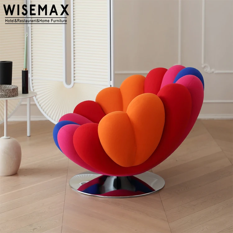 WISEMAX FURNITURE Italian designer creative single sofa chair modern minimalist swivel chair living room lazy leisure chair