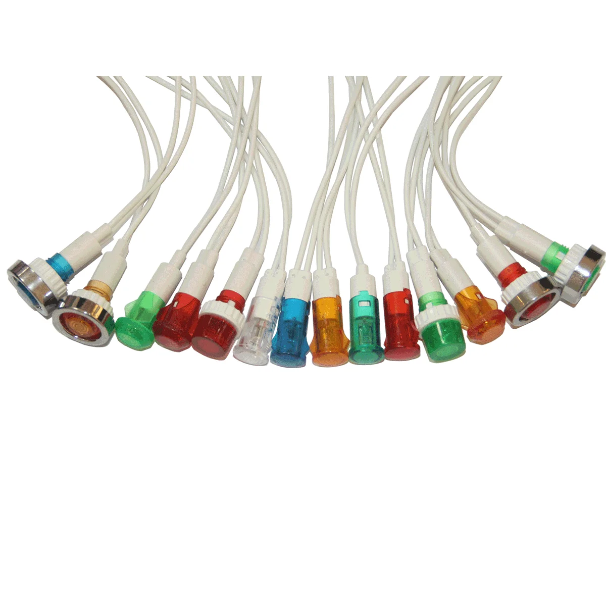 Round plastic equipment Switch indicator with wire Highlighting Neon light signal lamp for household appliances high quality