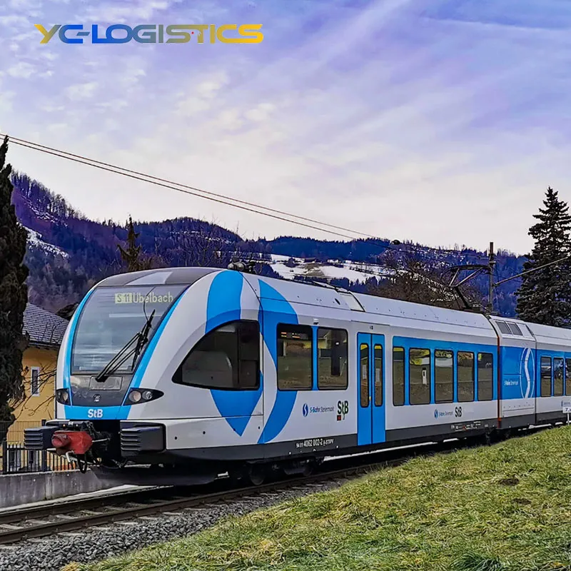 cheap railway freight from china to europe germany france  railway trsnaport freight forwarder shipping ddu ddp service