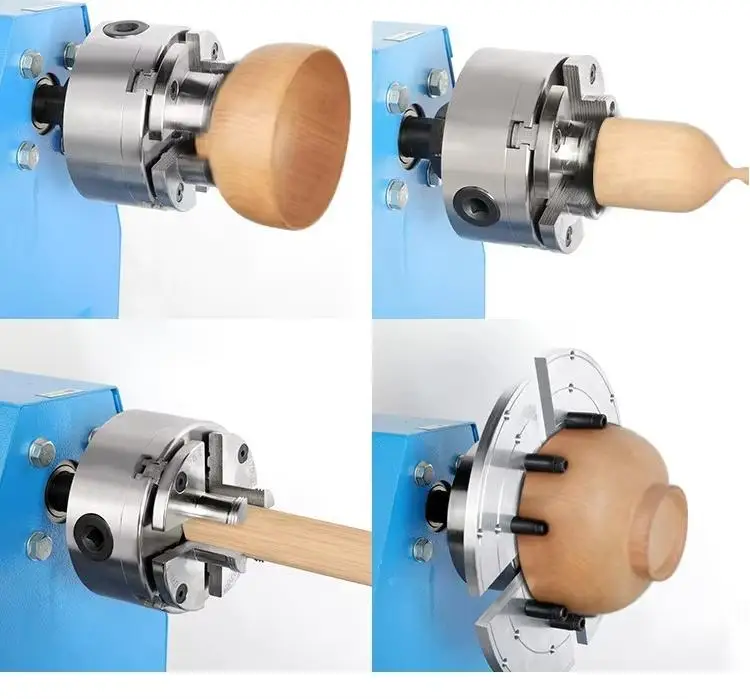 550W 8 inch Variable speed Mini Wood Automatic Manual Turning Lathe Machine Belt speed adjustment