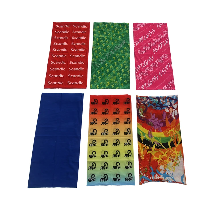 2025 Wholesale Custom Multifunctional Seamless Recycled Polyester Cycling Tube Bandana Custom UPF 50 Breathable Fish Neck Gaiter