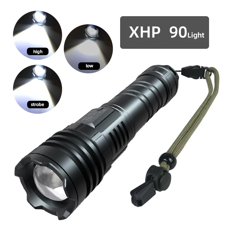 Long Distance Strong Zoom Aluminium Alloy Usb Recharge Tactical Flashlight Battery Led Torch Flash Light