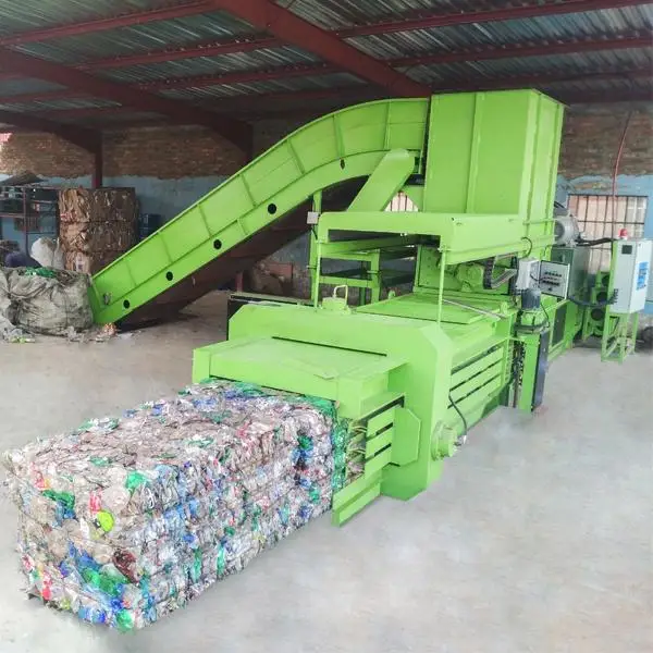 Densen customized Full Automatic Balers Waste paper packer Cans  horizontal baler Semi-automatic baler machine