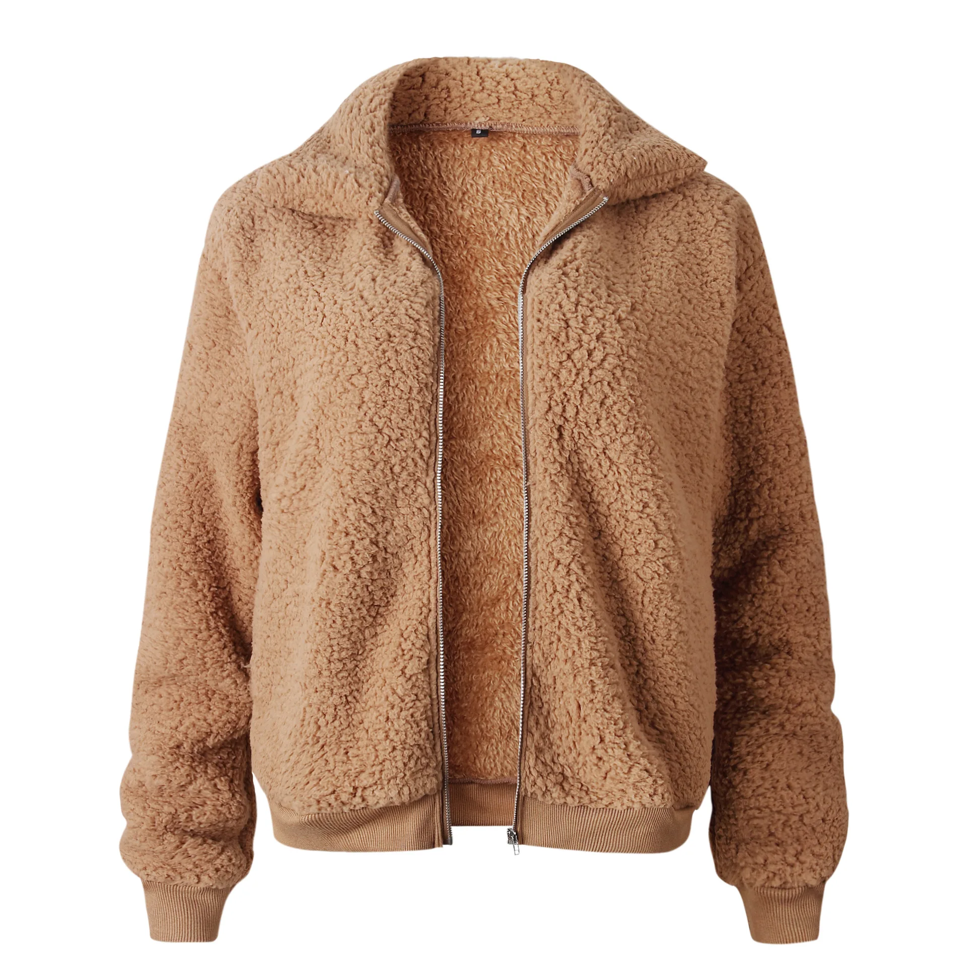 Best Selling Wholesale Women Winter Warm Cheap Basic Bear Outwear Teddy Jacket