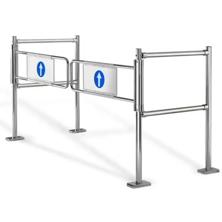 Factory Direct Supply Supermarket One-way Entrance Supermarket Manual Control Barrier Metal Swing Gate