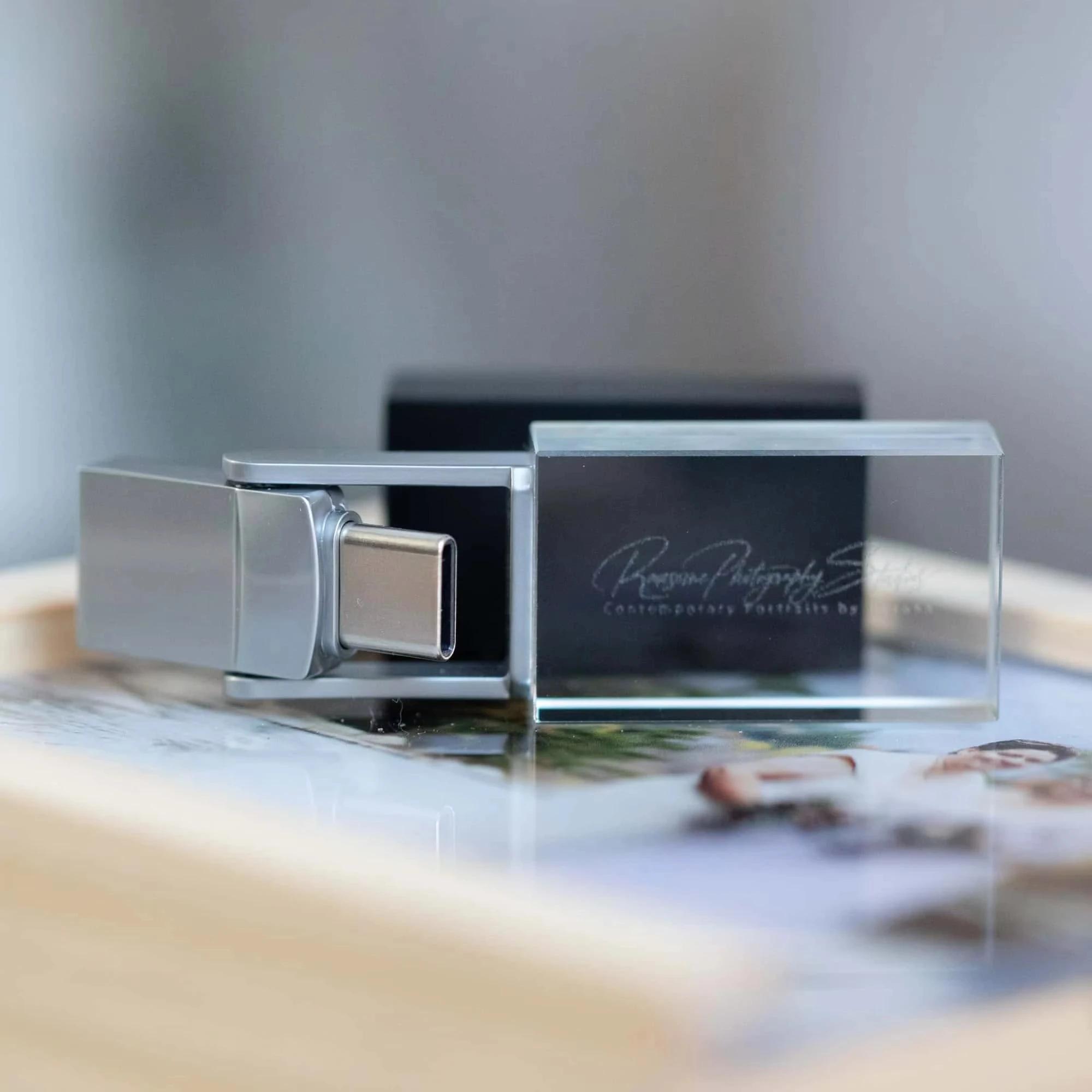 Type-C Kristall Cristal Transparent USB 3.0 Flash Stick 32G 64gb 128gb crystol type C USB C Flash Drives With Wox