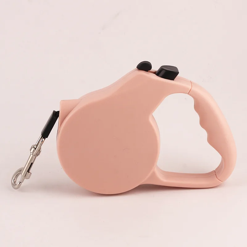 Hot sale retractable 3m automatic dog ABS leash flash light luminous dog rope for walking dog at night