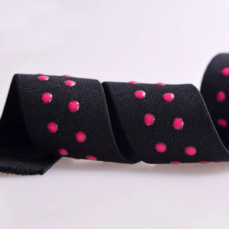 Wholesale Custom Eco Friendly Non Slip Silicone Elastic Webbing Tape Anti Slip Rubber Elastic Band Dots Grip For Underwear
