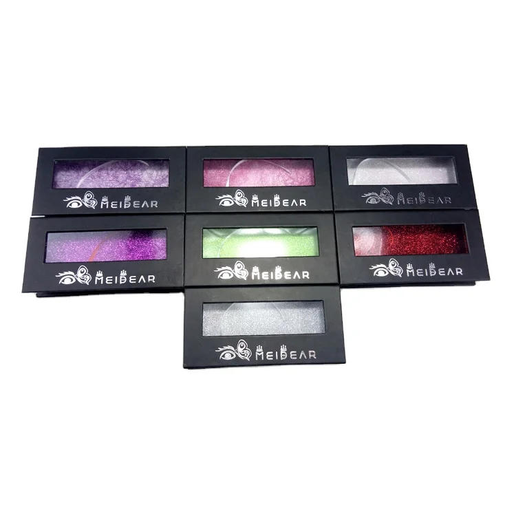 Logo printed paper custom eyelash packaging box custom marble glitter lashes box with Low MOQ free samples empty eyelash boxes