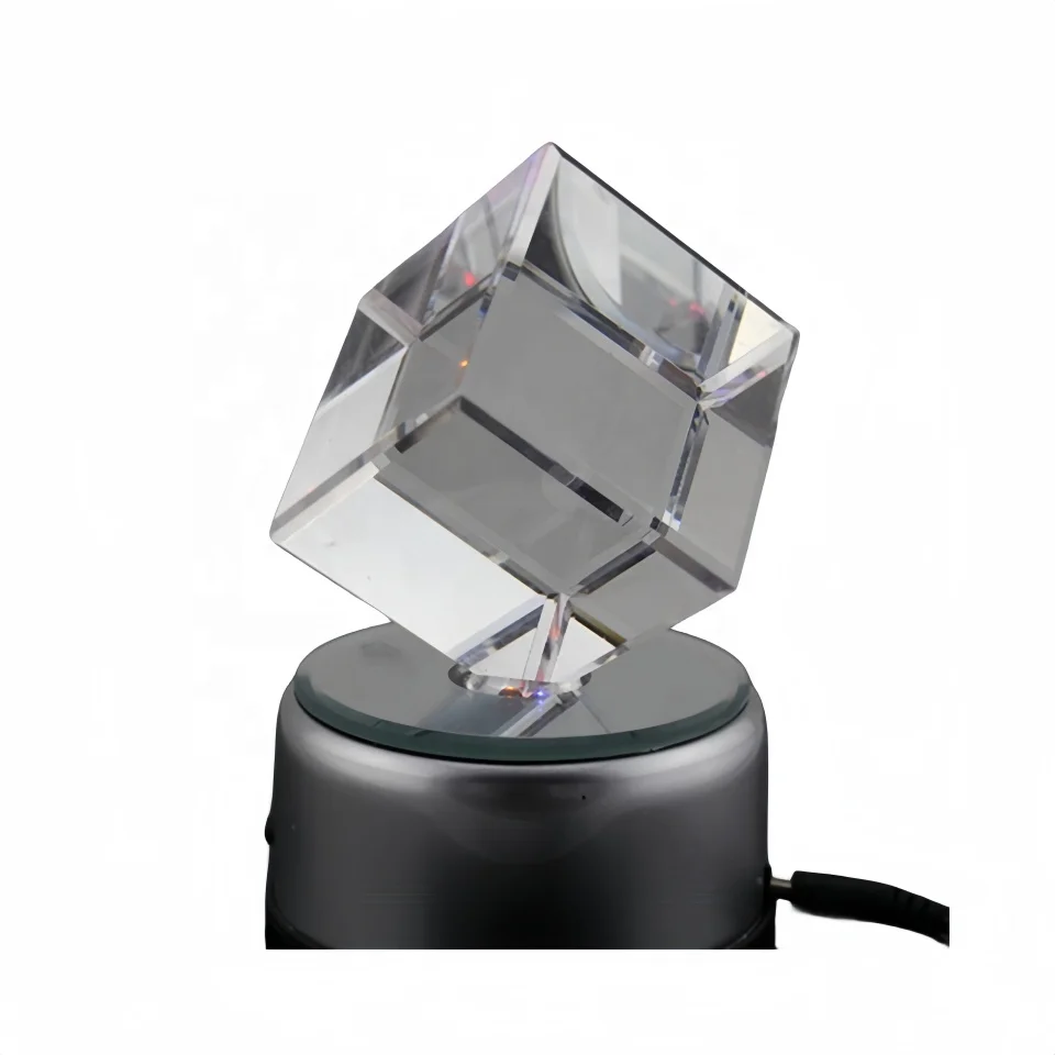 new products K9 glass cube/block gift 3d laser crystal with led light base