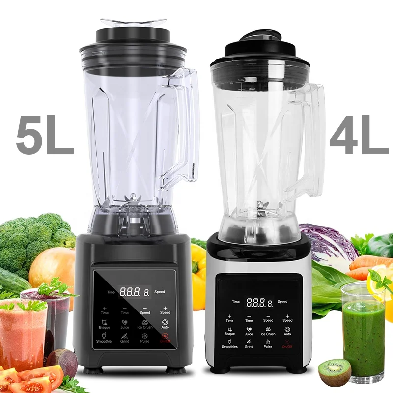 4L 5L automatic kitchen appliance blenders high rpm commercial ice blender with high quality high power food processing blender