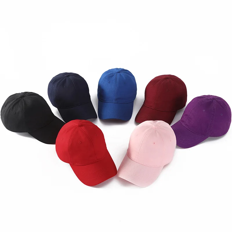 100% Cotton Blank Baseball Cap Custom Embroidery Print Logo Soft Top Dad Hats Caps