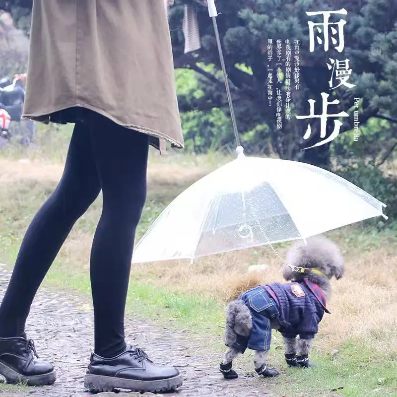 LS Factory Transparent Dog Umbrella Pet Raincoat