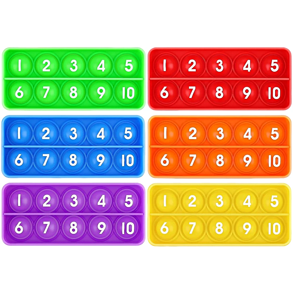 Multiplication Addition Numbers Letters CVC Words Phonics Math Practice Activity Fidget Pop Games, Learning Stationery Math Toys