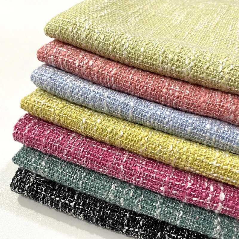 Factory direct sales of Japanese coarse linen texture semi shading curtain fabric can be processed into finished products