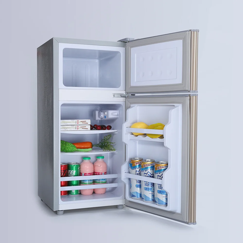 Портативная холодильная камера 118л, двойная дверь, арендная Нижняя морозильная машина, замороженный Холодильный мини-холодильник, студенческое общежитие